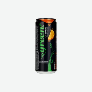 Напиток сильногазированный Green Cola с соком апельсина с низким содержанием сахара ж/б 330 мл