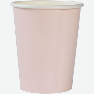 Одноразовая посуда 250мл Веселая затея стакан пастель розовый  кор, 6 шт