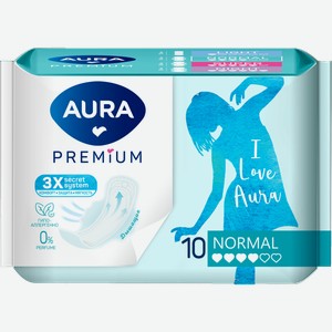 Прокладки Aura Premium гигиенические night 10шт