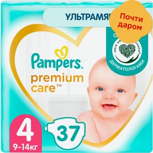 Подгузники Pampers Premium Care 4 Maxi 9-14кг 37шт