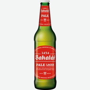 Пиво Bakalar Pale Lager светлое, 0.5л Чехия