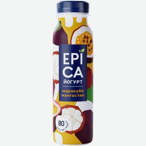 Йогурт Epica питьевой с маракуйей-мангостином 2.5%, 260мл