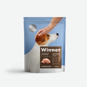 Полнорационный сухой корм для взрослых собак мелких пород из курицы 0,8 кг