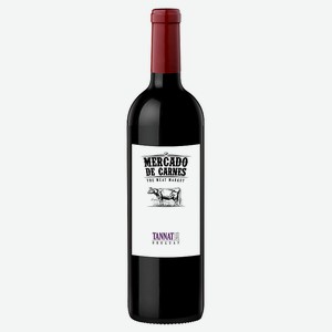 Вино Mercado de Carnes Tannat красное полусухое 13,5% Уругвай Каннеллони 0.75л