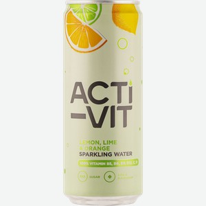 Напиток газ Акти-Вит лимон лайм апельсин Актиф Вотер ЛТД ж/б, 0,33 л