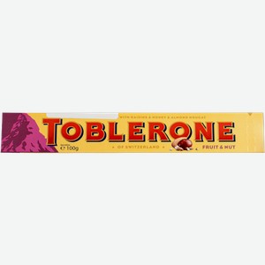 Шоколад молочный Тоблерон с изюмом и орехами Мондэлис кор, 100 г