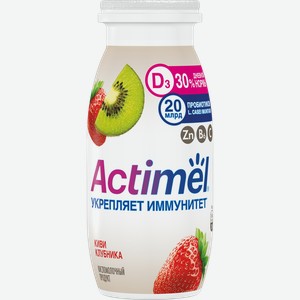 Кисломолочный напиток Actimel Киви клубника 1.5%, 95 г