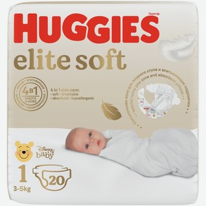 Подгузники Huggies elite soft одноразовые размер 1, 20шт