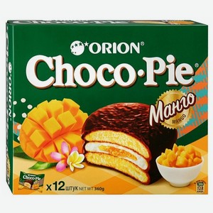 Пирожное Orion Choco Pie Mango, 360 г, 12 шт. в уп.