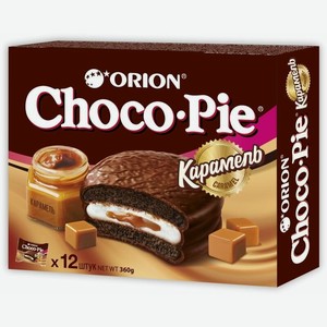 Пирожное Choco Pie Dark Caramel, 12 шт., 360 г