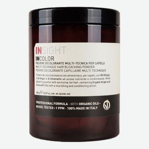 Многофункциональная обесцвечивающая пудра с маслом Амаранта и Арганы Incolor Polvere Decolorante Multi-Tecnica Per Capelli 450мл