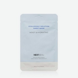 Увлажняющая маска для лица Nextbeau Hyaluronic Solution Sheet Mask   Moist & Hydrating   с гиалуроновой кислотой 22мл