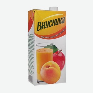 Напиток сокосодержащий Вкусника Абрикос-персик-яблоко 1,93л