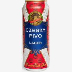 Пиво Чешски Лагер светлое пастер фильтр 0.5л