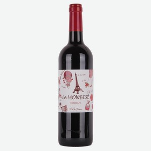 Вино Le Monbese Merlot 0.75 л.