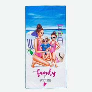 Полотенце пляжное Этель Family, 70х140 см, в сумке (4794203)