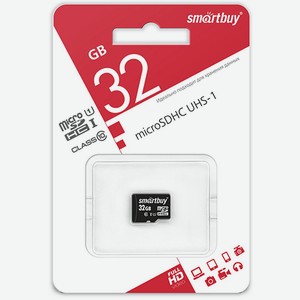 Карта памяти Smartbuy microsdhc Class 10 UHS-I 32GB (SB32GBSDCL10-00)