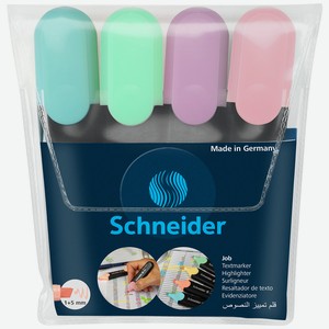 Текстовыделитель Schneider Job пастель, 4 цвета Германия
