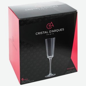 Набор бокалов для шампанского Cristal d Arques Macassar, 170мл х 6шт Франция