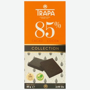 Шоколад Горький Trapa Collection 85% 85г (окей)