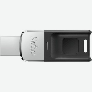Флешка USB NETAC US1 32ГБ, USB3.0, черный и серебристый [nt03us1f-032g-30bk]