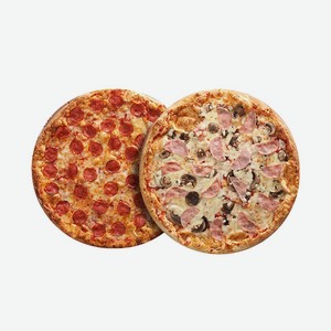 Комбо: Пицца Ветчина грибы 45см + Пицца Пепперони 45см, 2,1 кг