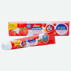 Зубная паста с 6 месяцев Кодомо лайон аромат клубники Лайон к/у, 40 мл