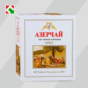 Чай черный байховый  Букет   АЗЕРЧАЙ , 100п*2г