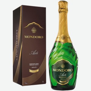 Вино игристое Mondoro Asti белое сладкое в подарочной упаковке