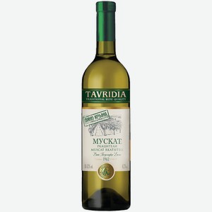 Вино Тавридия Мускат Ркацители белое полусладкое 0,75 л