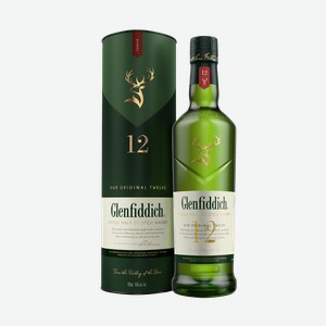 Виски шотландский односолодовый ГЛЕНФИДДИК 12 лет 40% 0.7, Великобритания