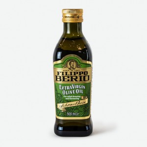 Масло оливковое FILIPPO BERIO Extra vergin нерафинированное, ст/б, 0,5 л