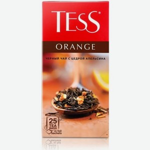 Чай в пакетиках ТЕСС Оранж 25п черный с добавками