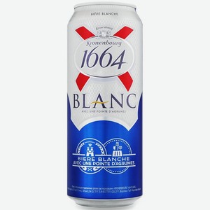 Напиток на основе пива Кроненбург 1664 Blanc пастеризованный 4,5% 0,45л ж/б