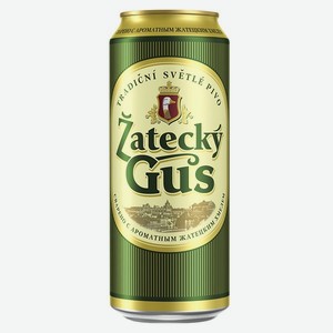 Пиво Zatecky Gus (Жатецкий Гусь) светлое пастеризованное 4,6% 0,45л ж/б