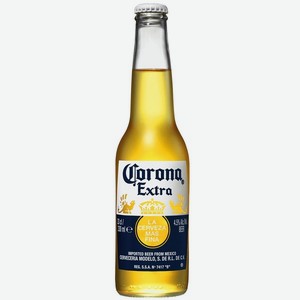 Напиток пивной Корона Экстра Мексика светлый пастеризованный 4,5% 0,355л стекло