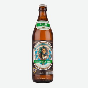 Пиво Августинер Лагербир Хелл светлое 5,2% 0,5л стекло
