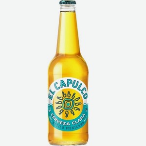 Напиток пивной El Capulco (Эль Капулько) светлый пастеризованный 4,5% 0,4л стекло