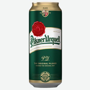 Пиво Pilsner Urquell (Пилснер Урквелл) светлое пастеризованное 4,4% 0,5л ж/б
