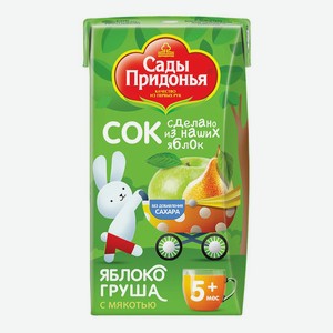 Сок Сады Придонья яблочно-грушевый с мякотью 125 мл