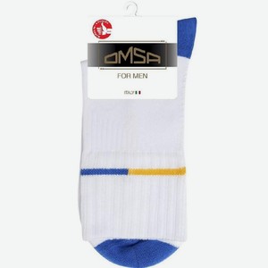 Хлопковые носки Omsa TREND 108 с высоким паголенком Bianco 39-41
