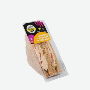 Сэндвич с черным хлебом курицей и беконом Магнолия 160г