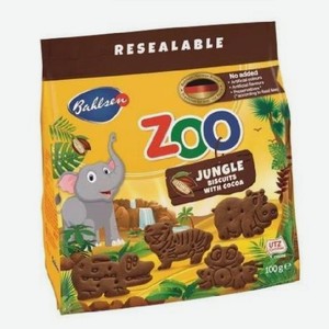 Зоо Джунгли Какао печенье в форме фигурок животных 100 г