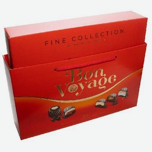 Подарочный набор конфет в сумочке Бон Вояж ассорти Бон Бонс (красный) 370г