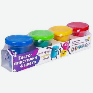 Набор для детского творчества  Тесто-пластилин 4 цвета 