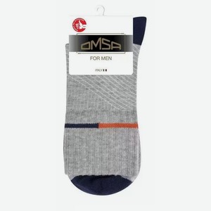 Хлопковые носки Omsa TREND 108 с высоким паголенком Grigio Melange 45-47