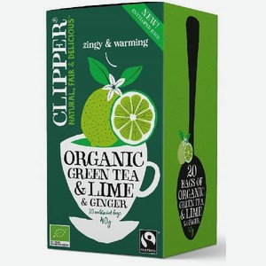 Чай зеленый пакетированный с ароматом лайма и имбиря 20пак/2г