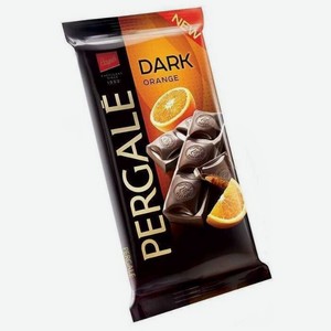 Шоколад Pergale темный с апельсиновой начинкой 50%, 100 г