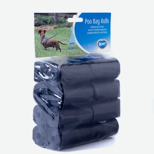 Пакеты для уборки за собакой DUVO+ , чёрные, 33х20см, 16х20шт (Бельгия)