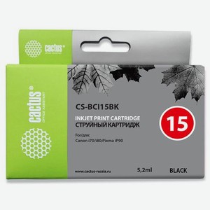 Картридж Cactus CS-BCI15BK, черный / CS-BCI15BK